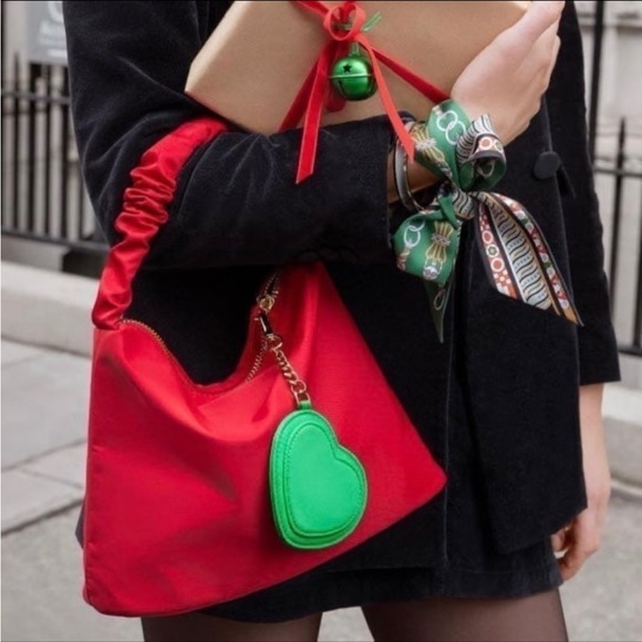 🆕 Stoney Clover Lane Ruby Red Nylon Classic Scrunch Handle Bag - Picture 13 of 14